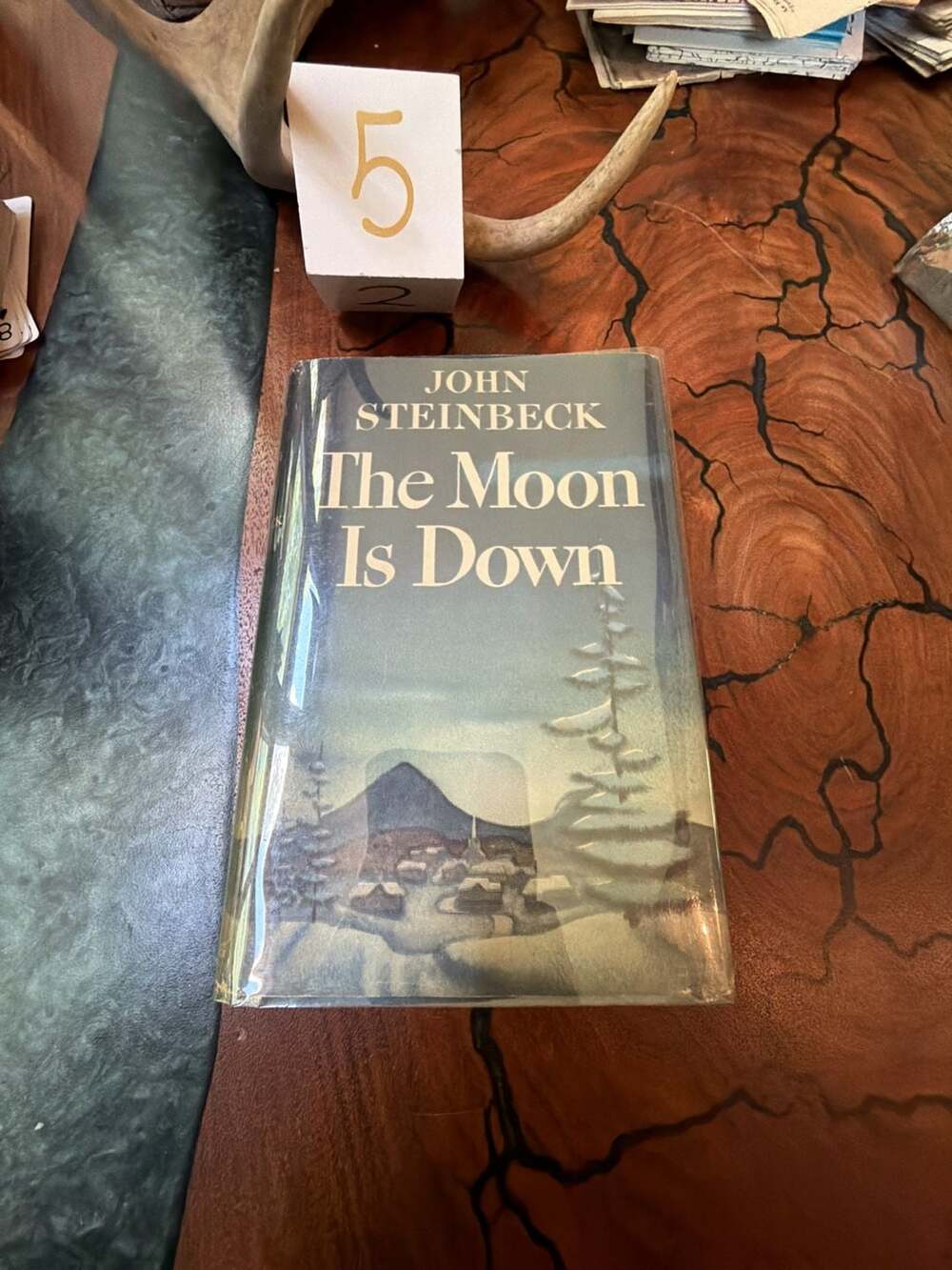 The Moon Is Down by John Steinbeck, 1942 First Edition Hardcover with Dust Jacke